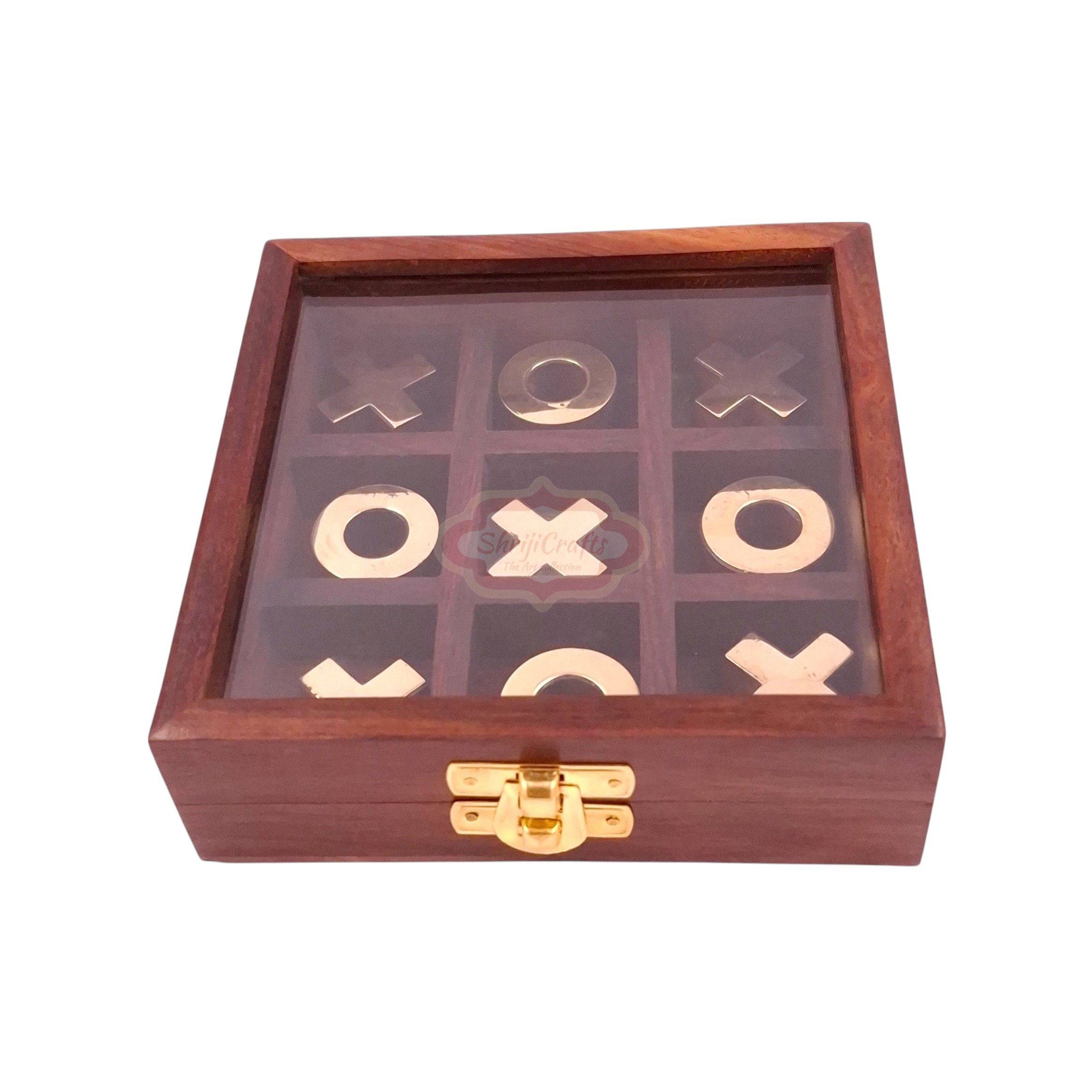 Tic Tac Toe with this handcrafted wooden game made from premium Sheesham Indian Rosewood - View 7