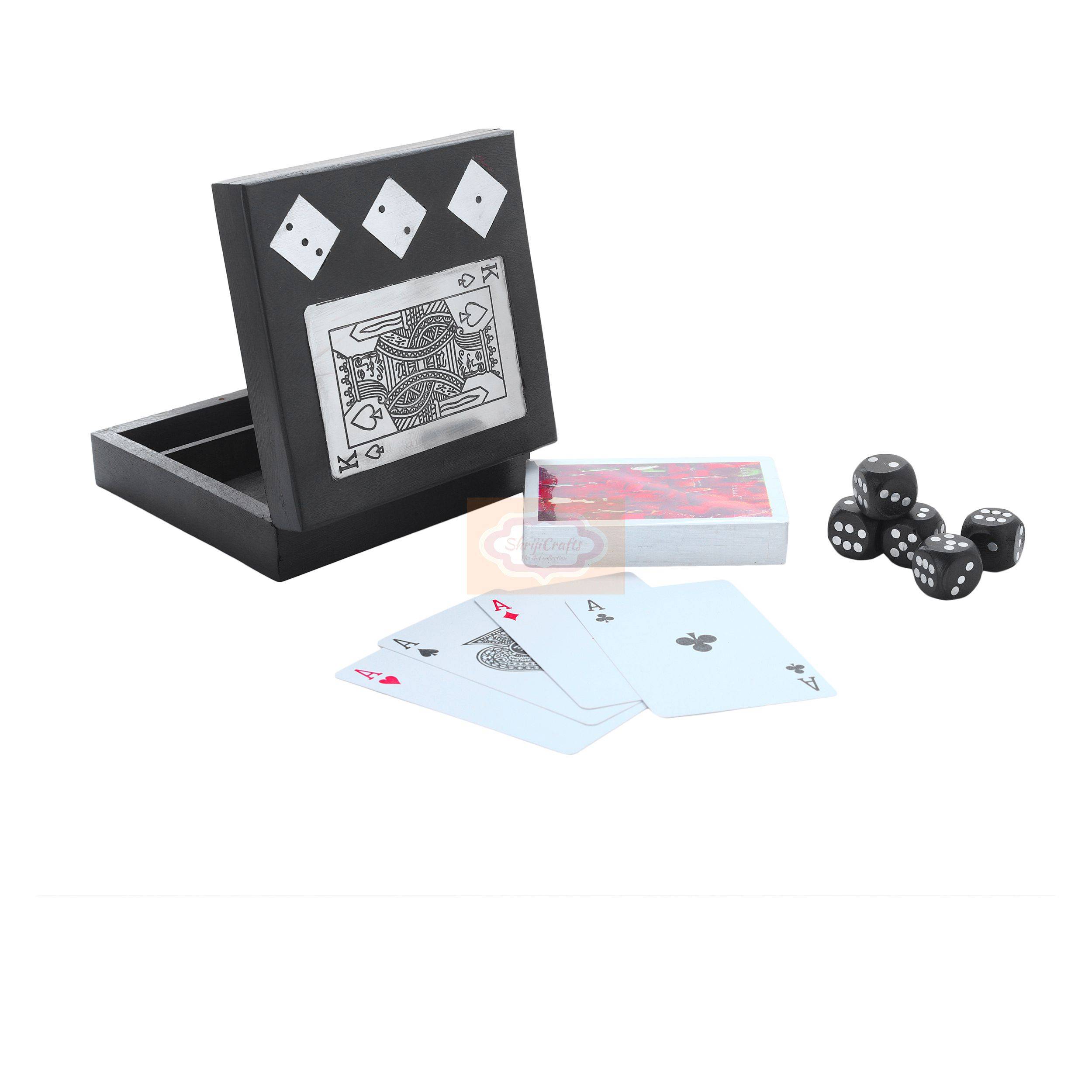 Keep your favorite card games organized in style with this handcrafted wooden box - View 2