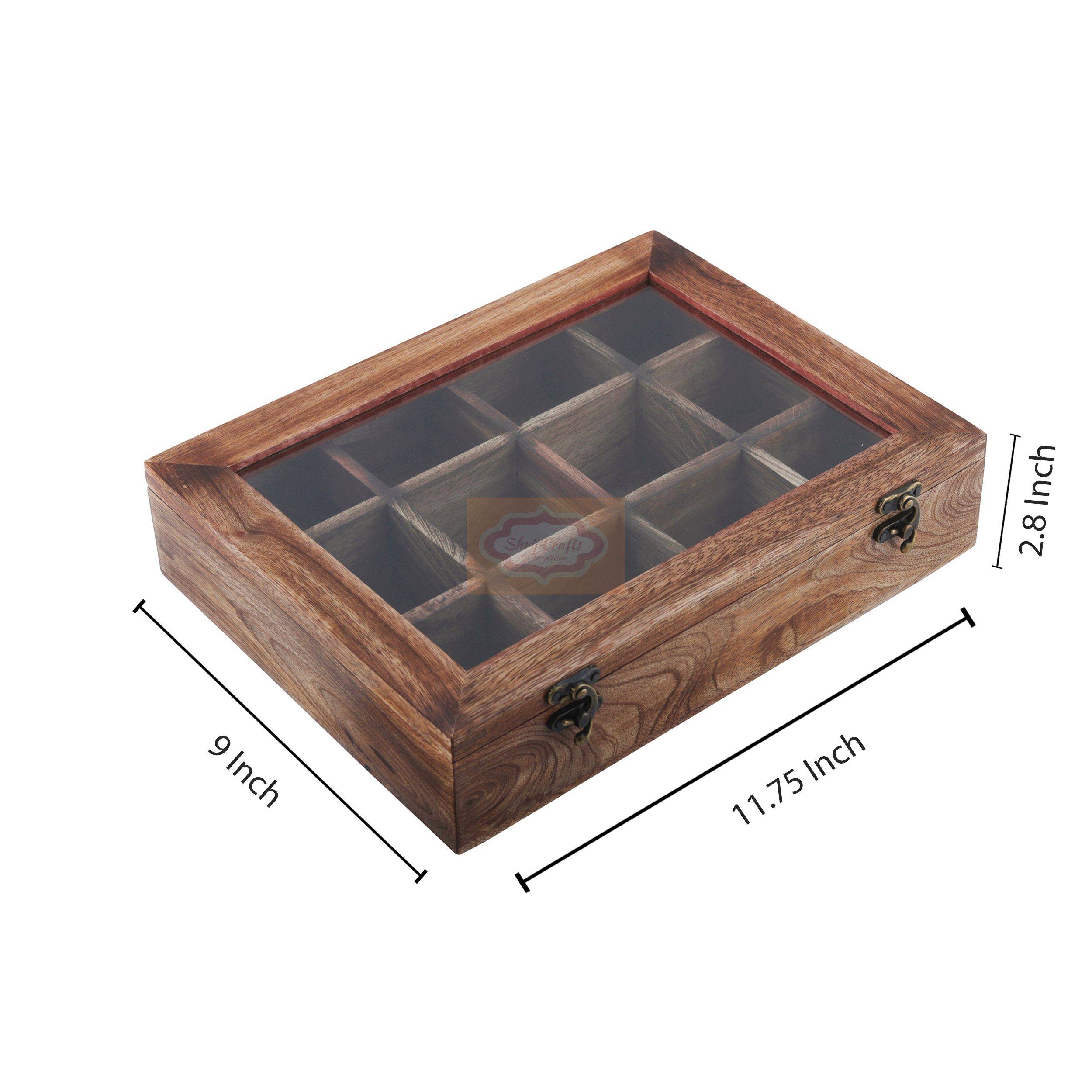Handcrafted Mango Wood Spice Box with spoon - View 7