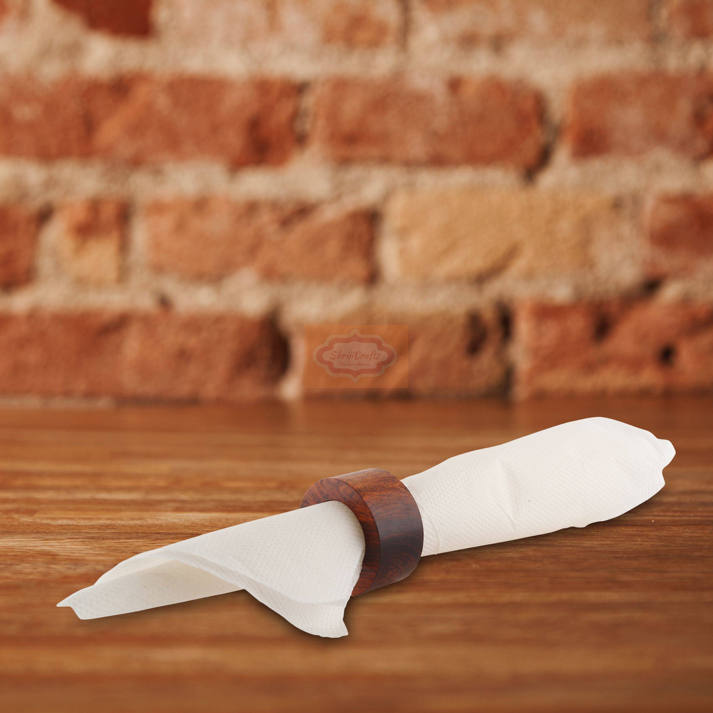 Handcrafted wooden napkin rings available in a set of 12 - View 7