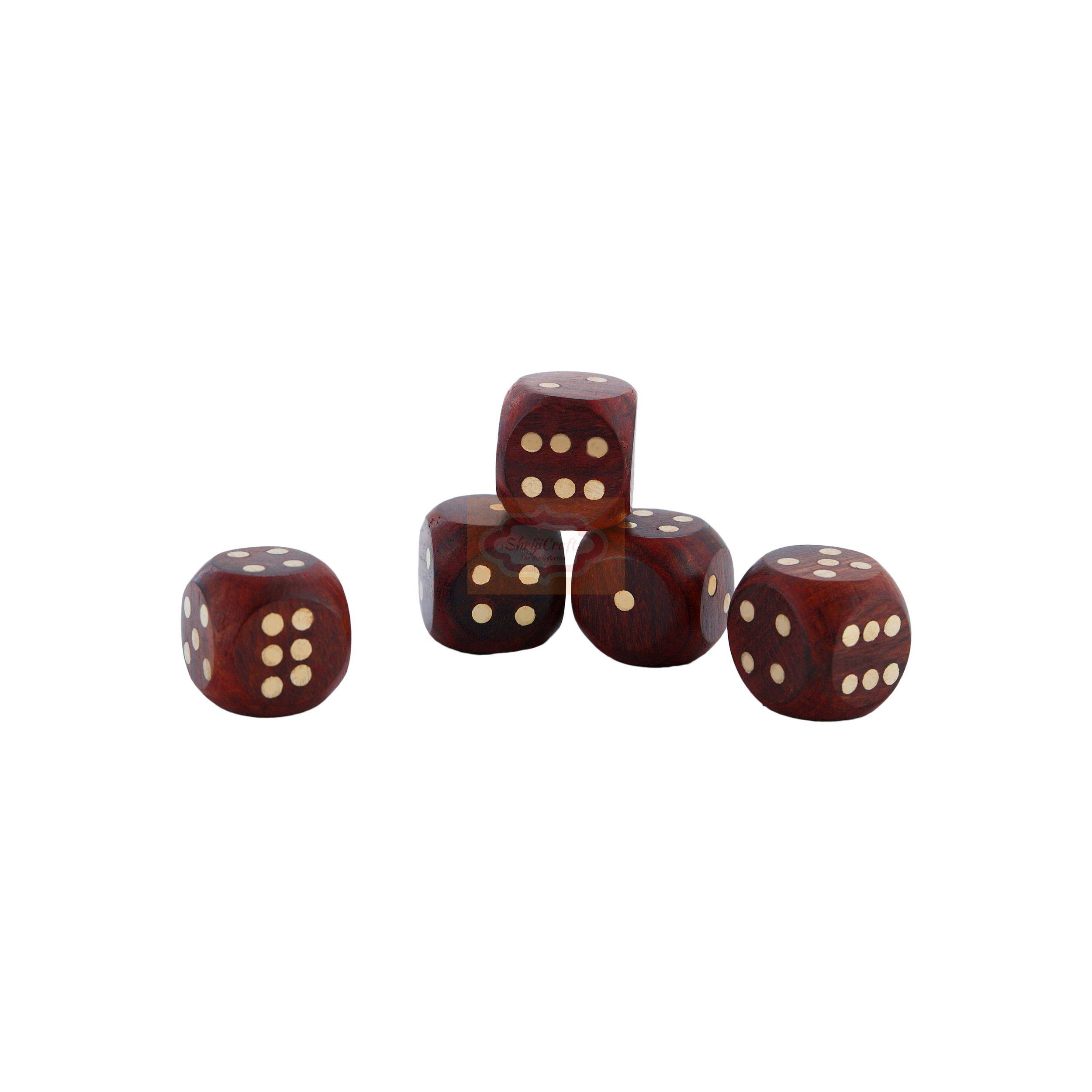 Handcrafted Wooden Dice Box with 5 premium wooden dice - View 6