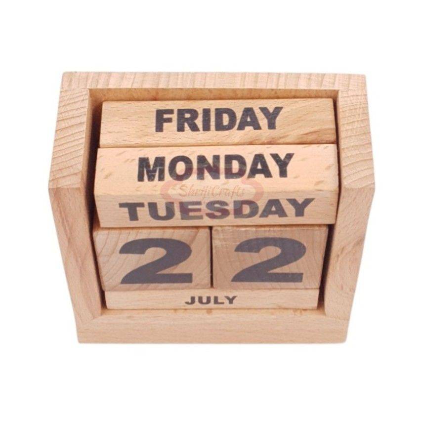 Handcrafted Wooden Calendar - View 3