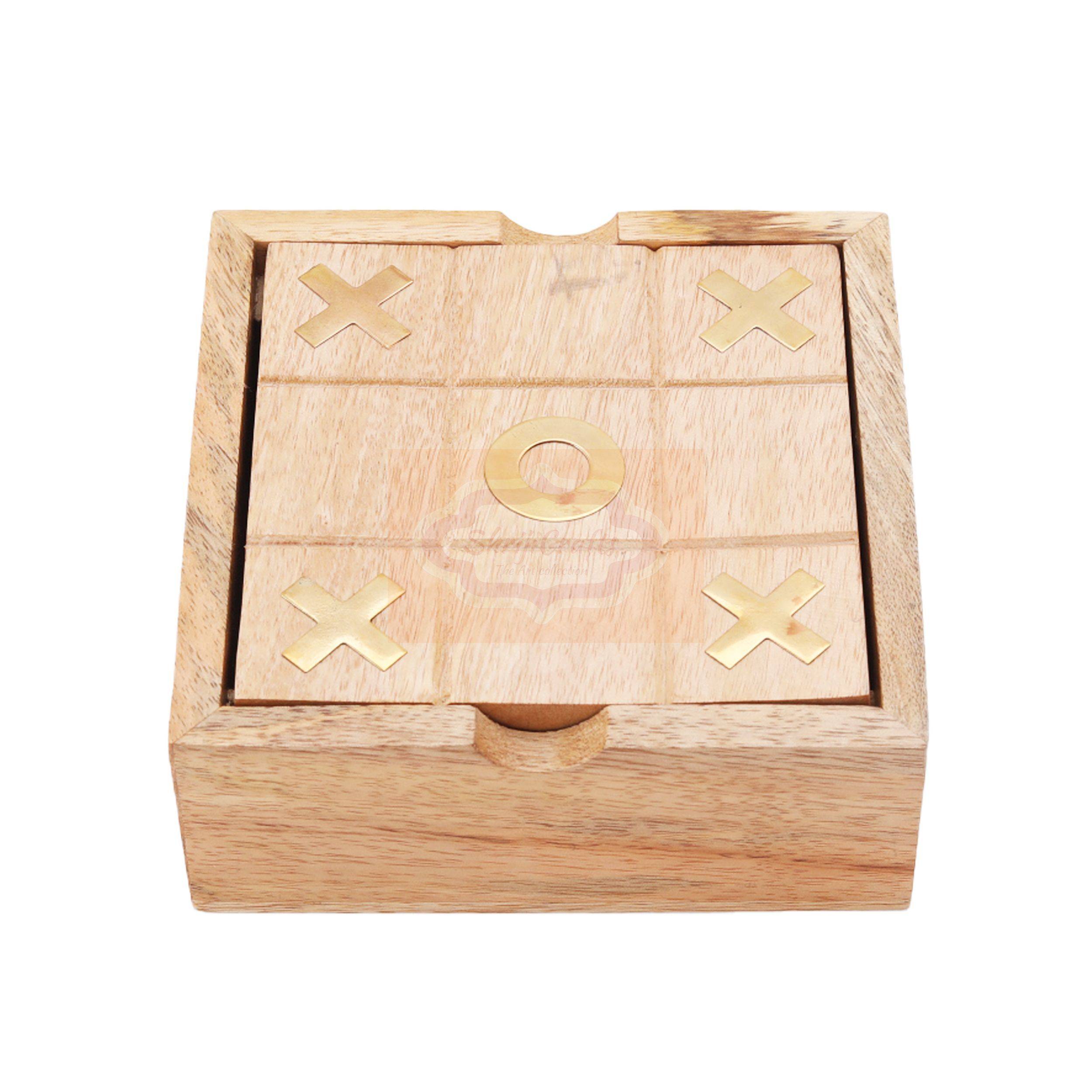 Wooden Tic Tac Toe & Brainvita Solitaire - View 7