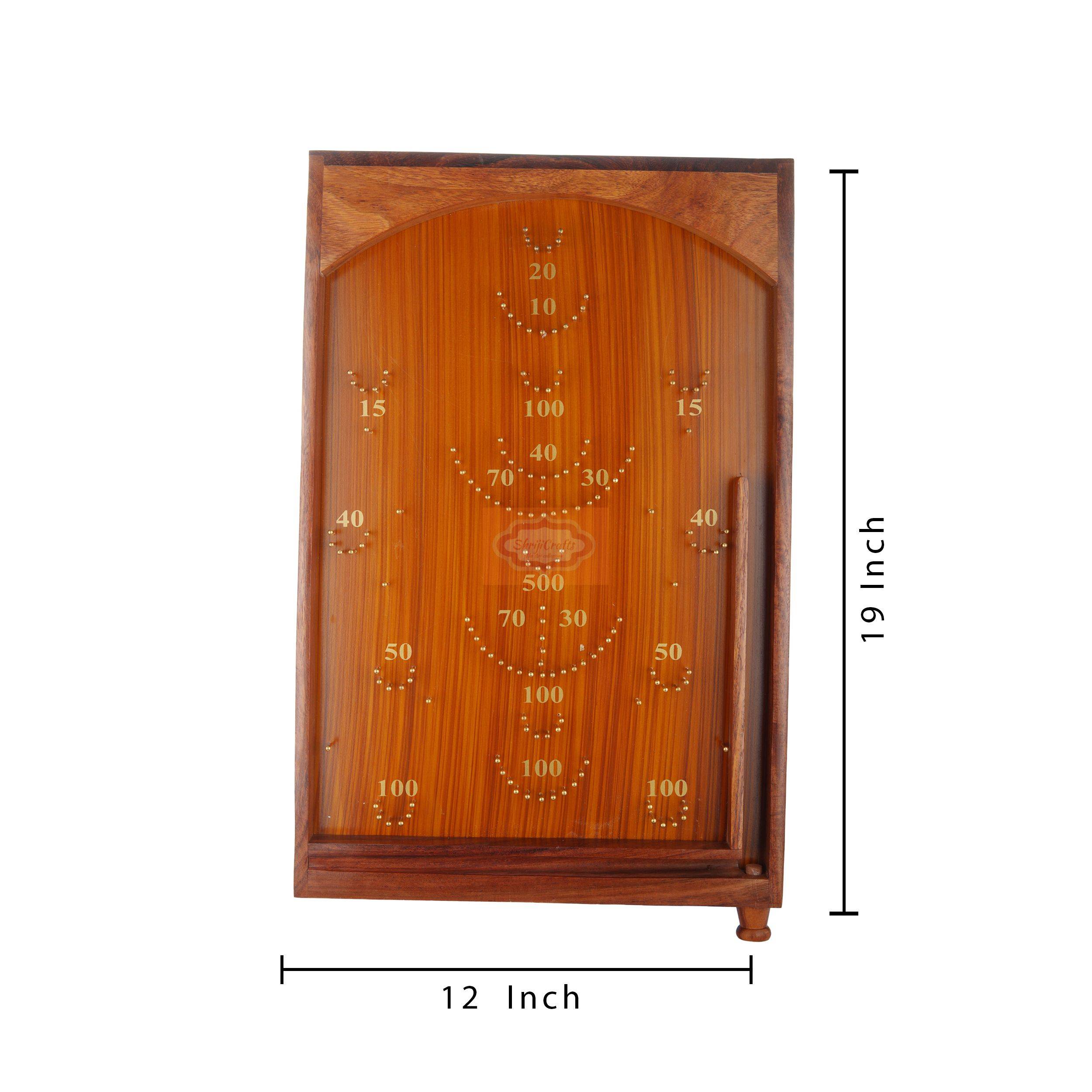 Classic handcrafted wooden Bagatelle pinball game for endless family entertainment - View 7