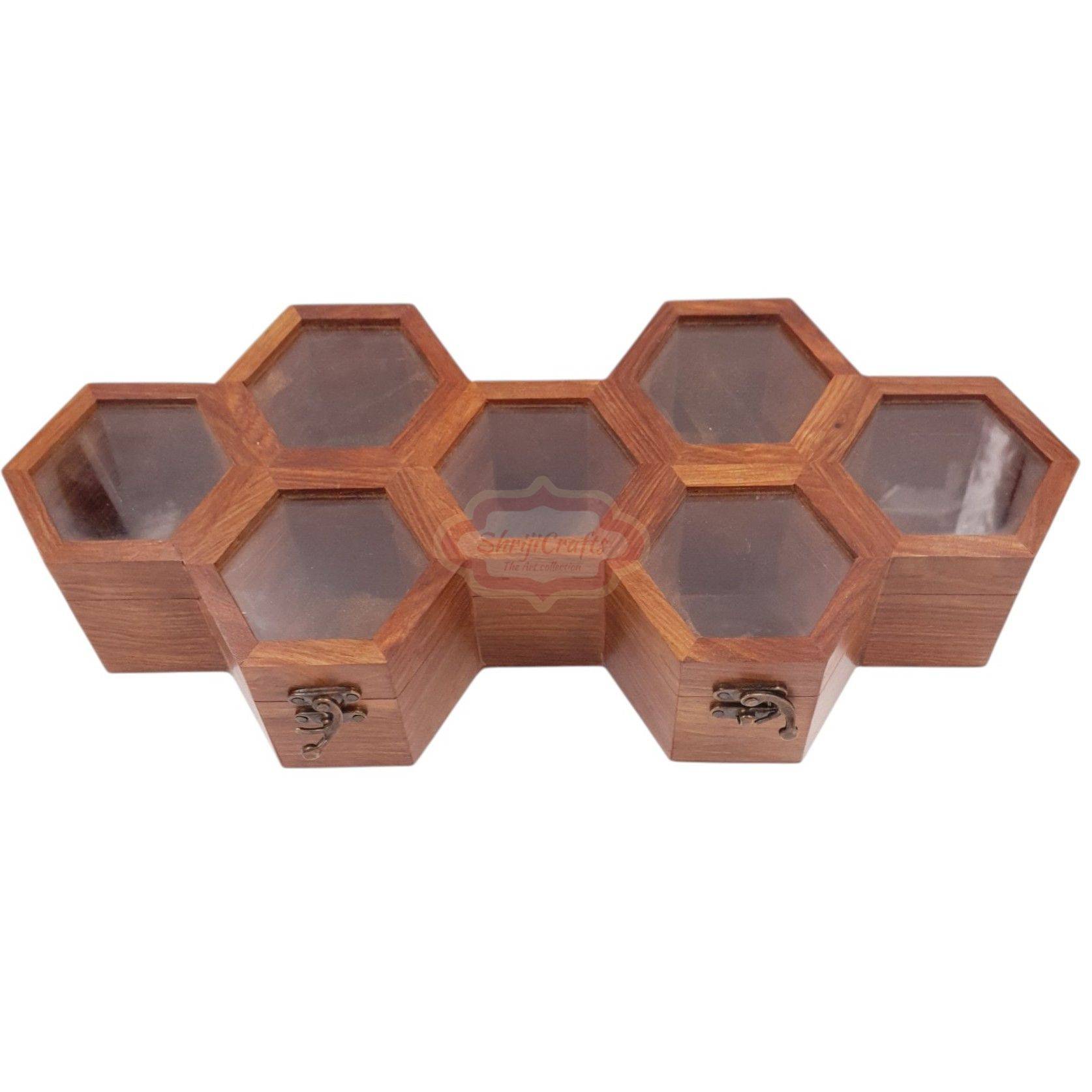 Handcrafted wooden watch box with 7 dedicated compartments - View 4
