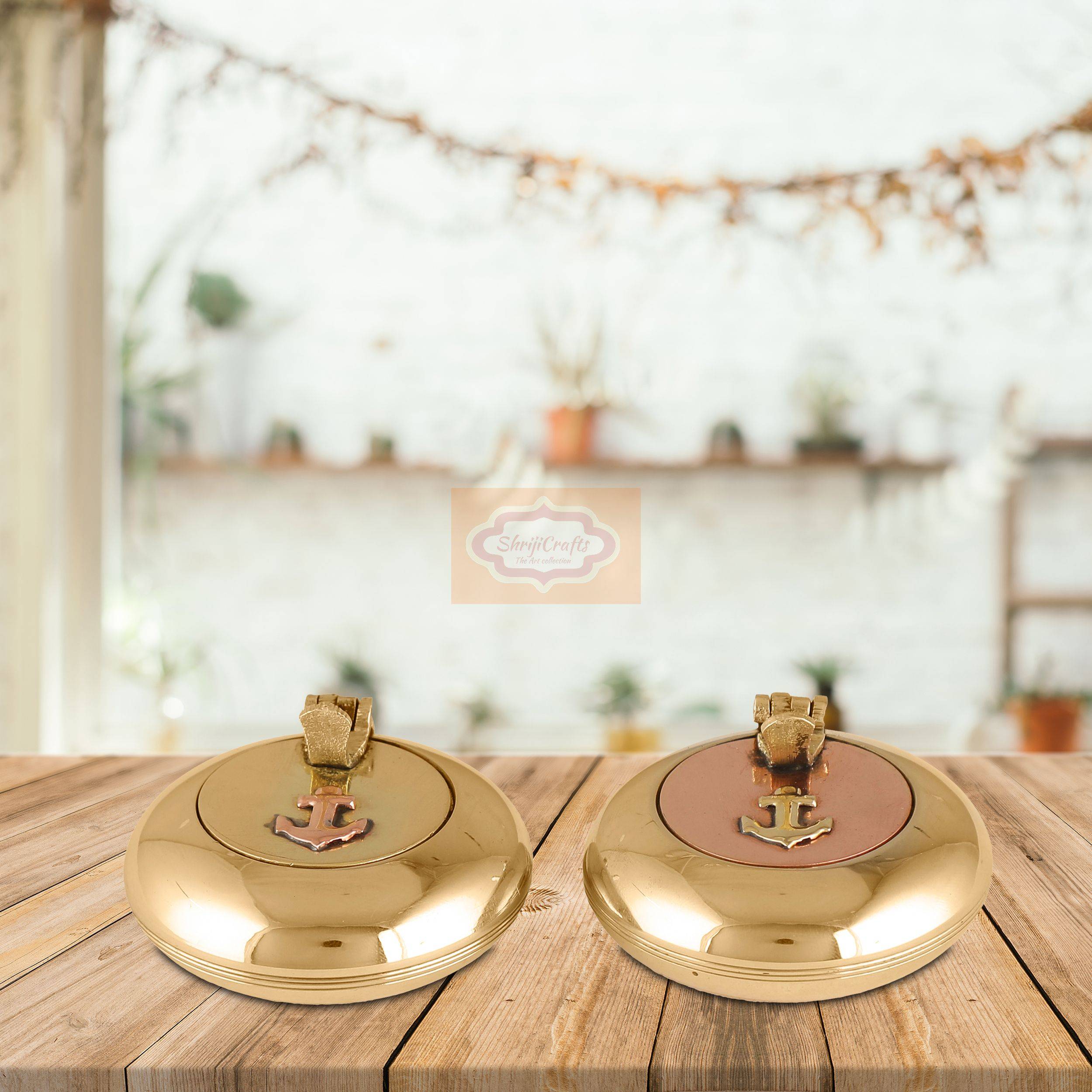 Handcrafted Brass Ashtray Set - View 5