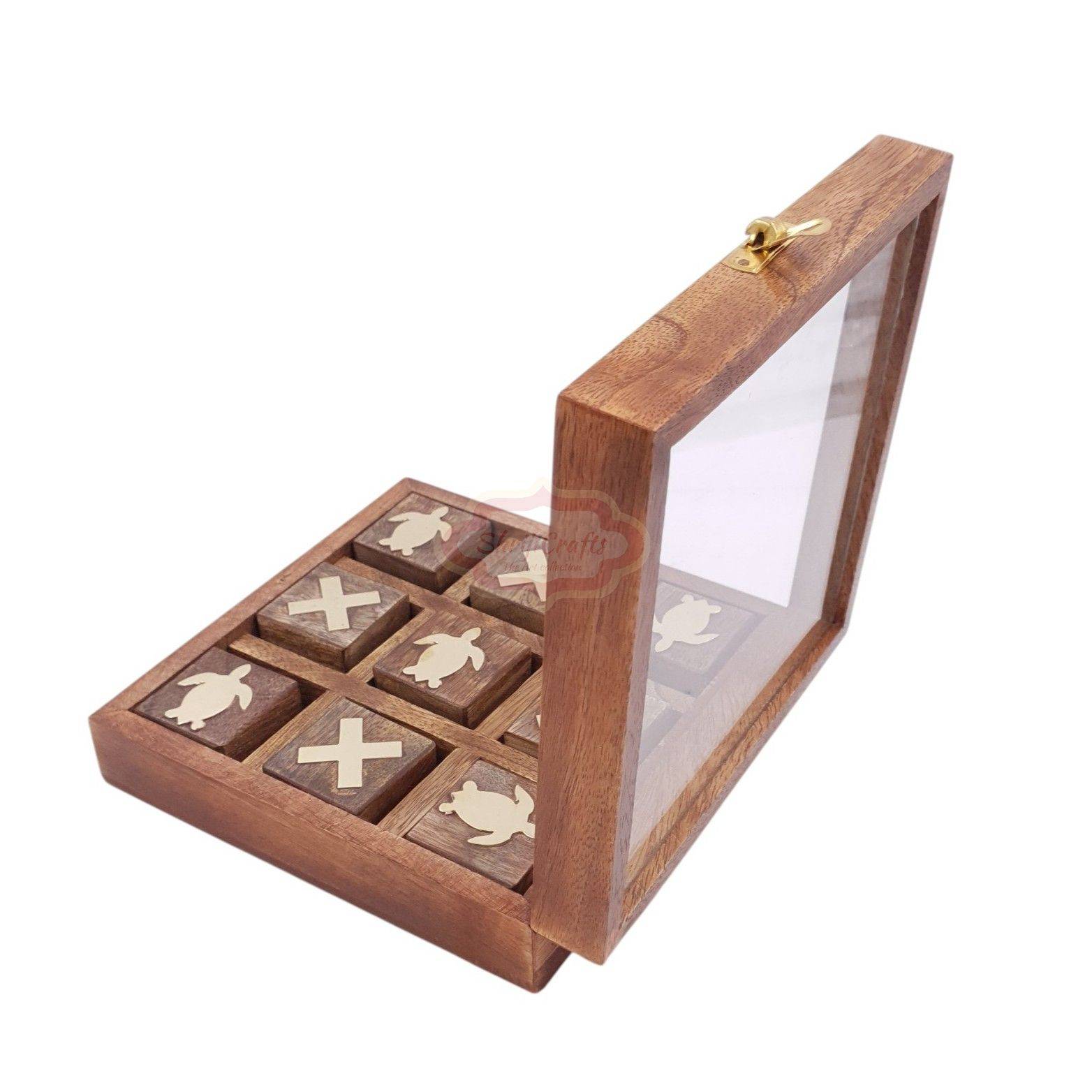 Handcrafted Wooden Tic Tac Toe game - View 2