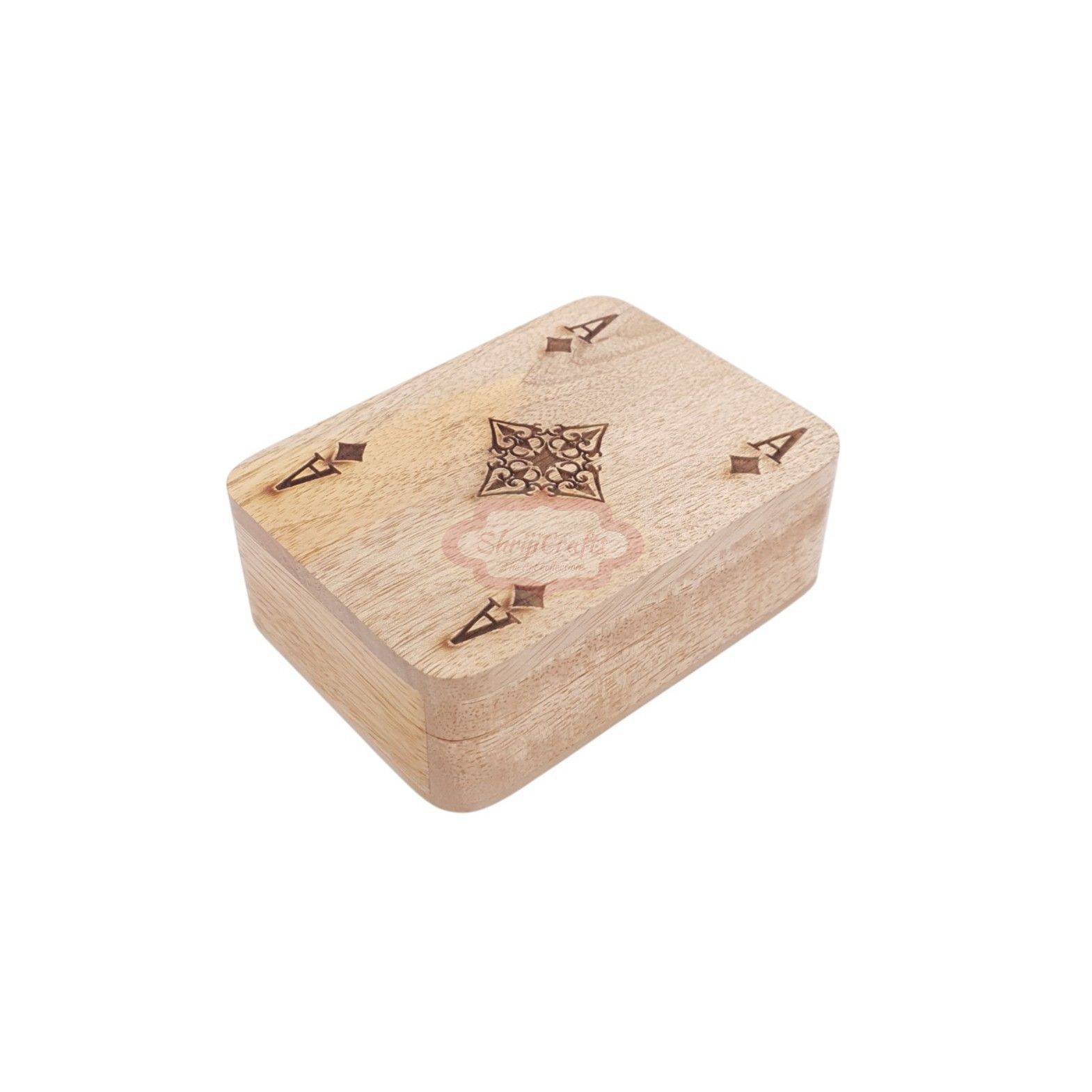 Handcrafted Wooden Playing Card Storage Box - View 8