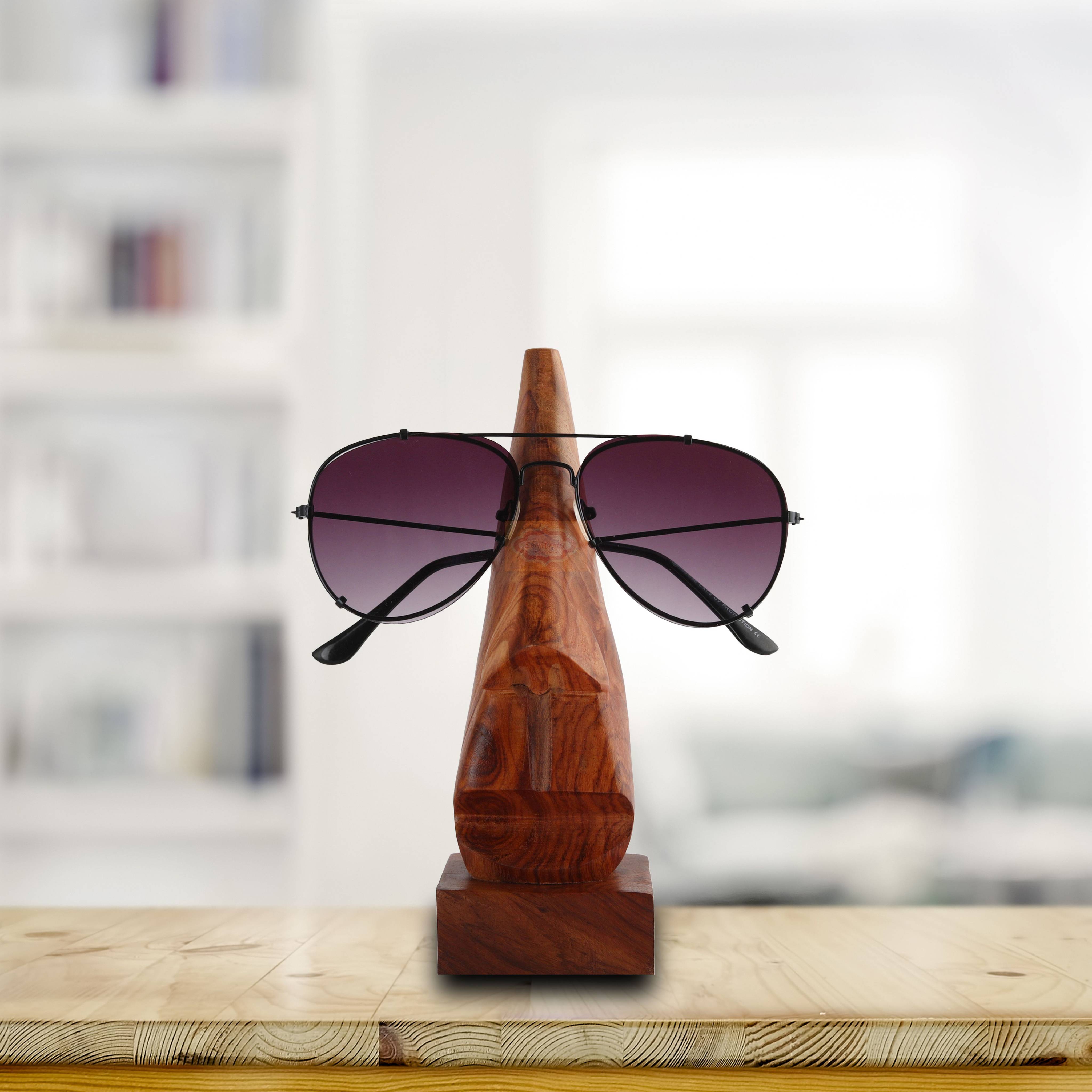 Wooden Eyeglass Holder Handcrafted wooden spectacle holder with a fun design - View 4