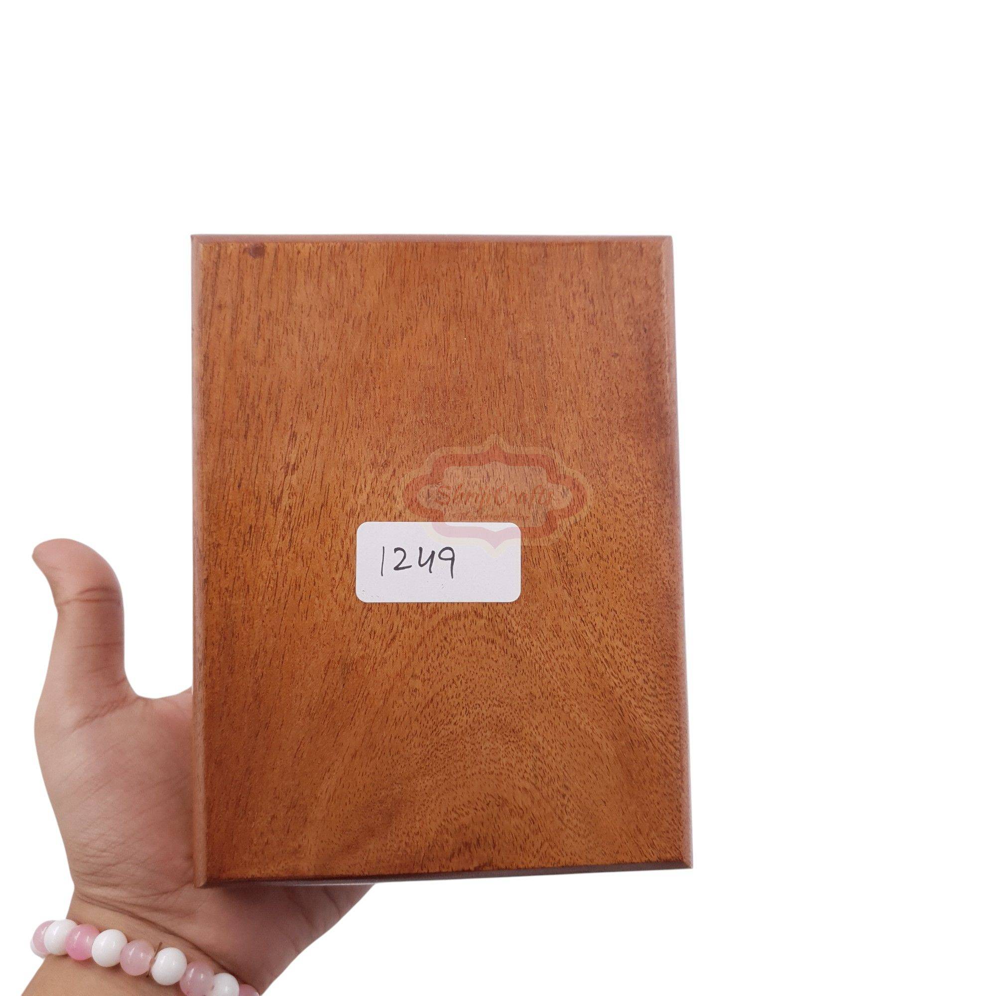 Handcrafted Wooden Card Deck Holder for 2 playing cards - View 4