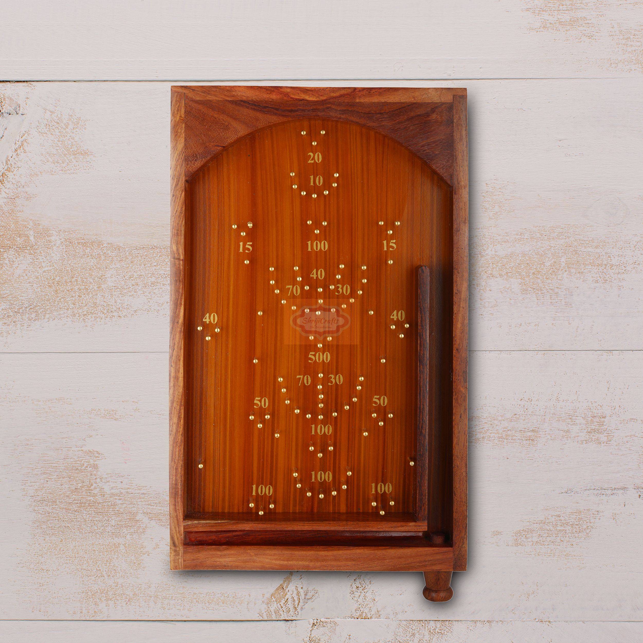 Classic handcrafted wooden Bagatelle pinball game for endless family entertainment - View 6