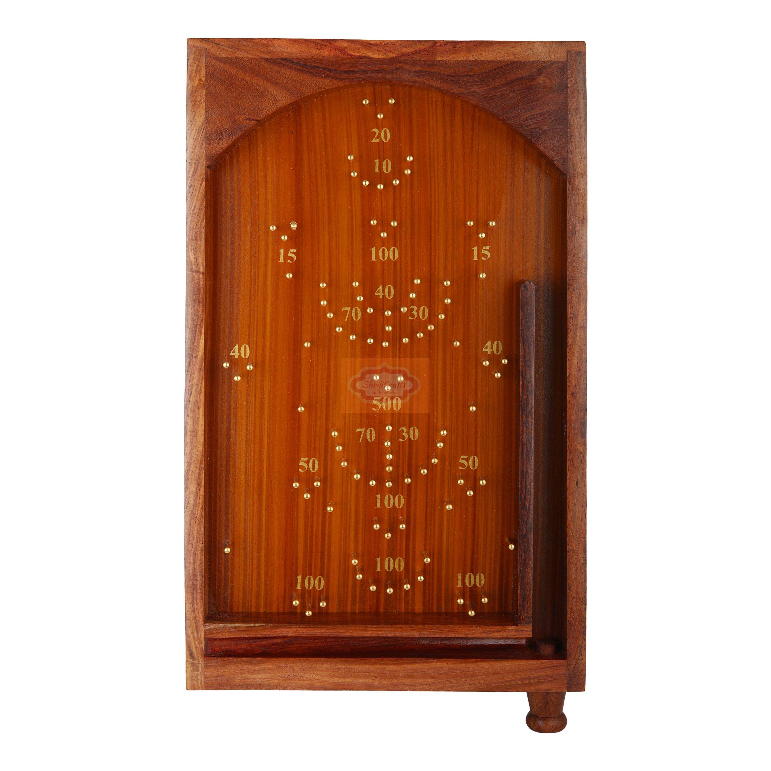 Classic handcrafted wooden Bagatelle pinball game for endless family entertainment - View 5