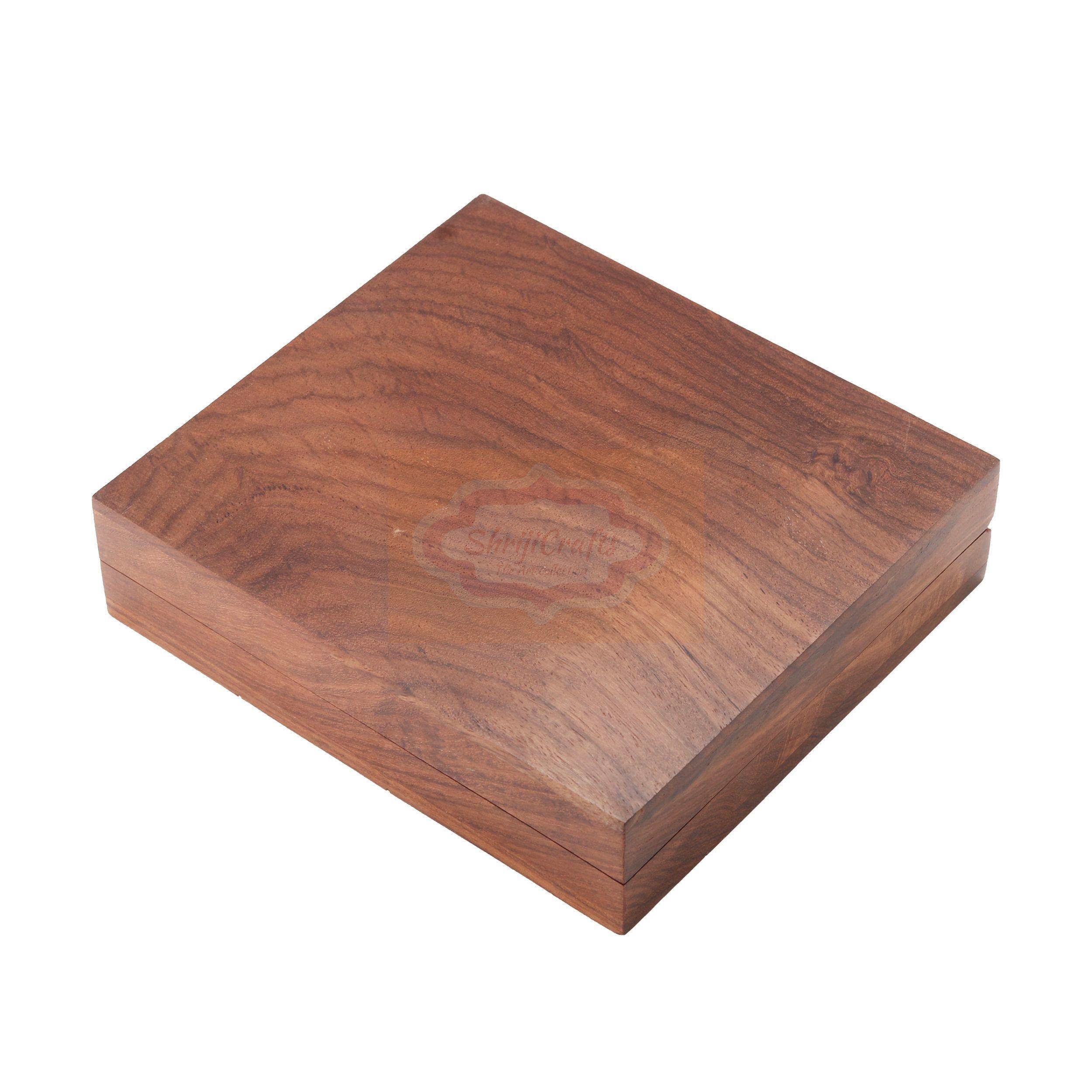 Handcrafted wooden storage box for 2 standard decks of playing cards and 5 dice - View 2