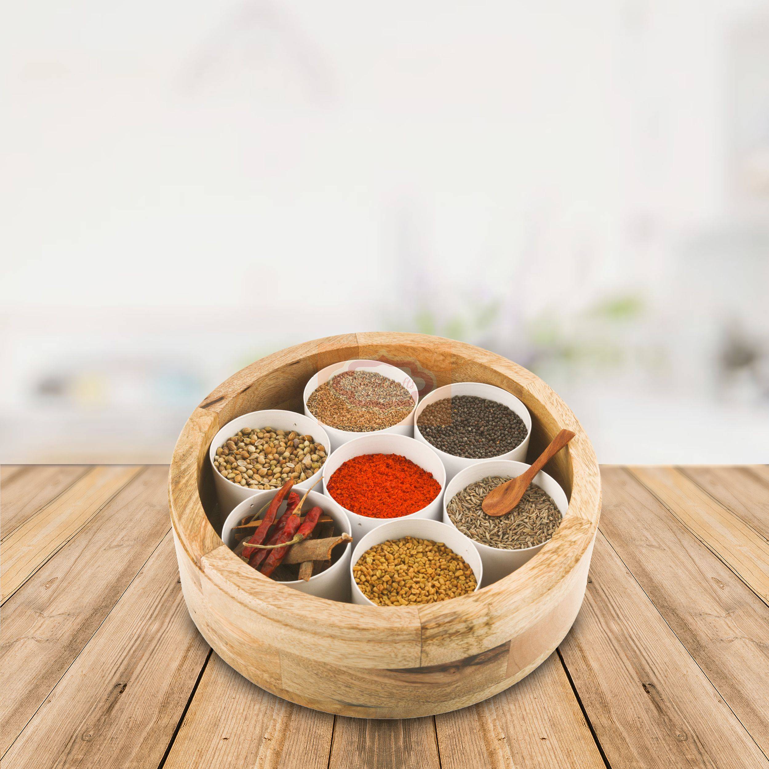 Handcrafted Wooden Spice Box - View 4