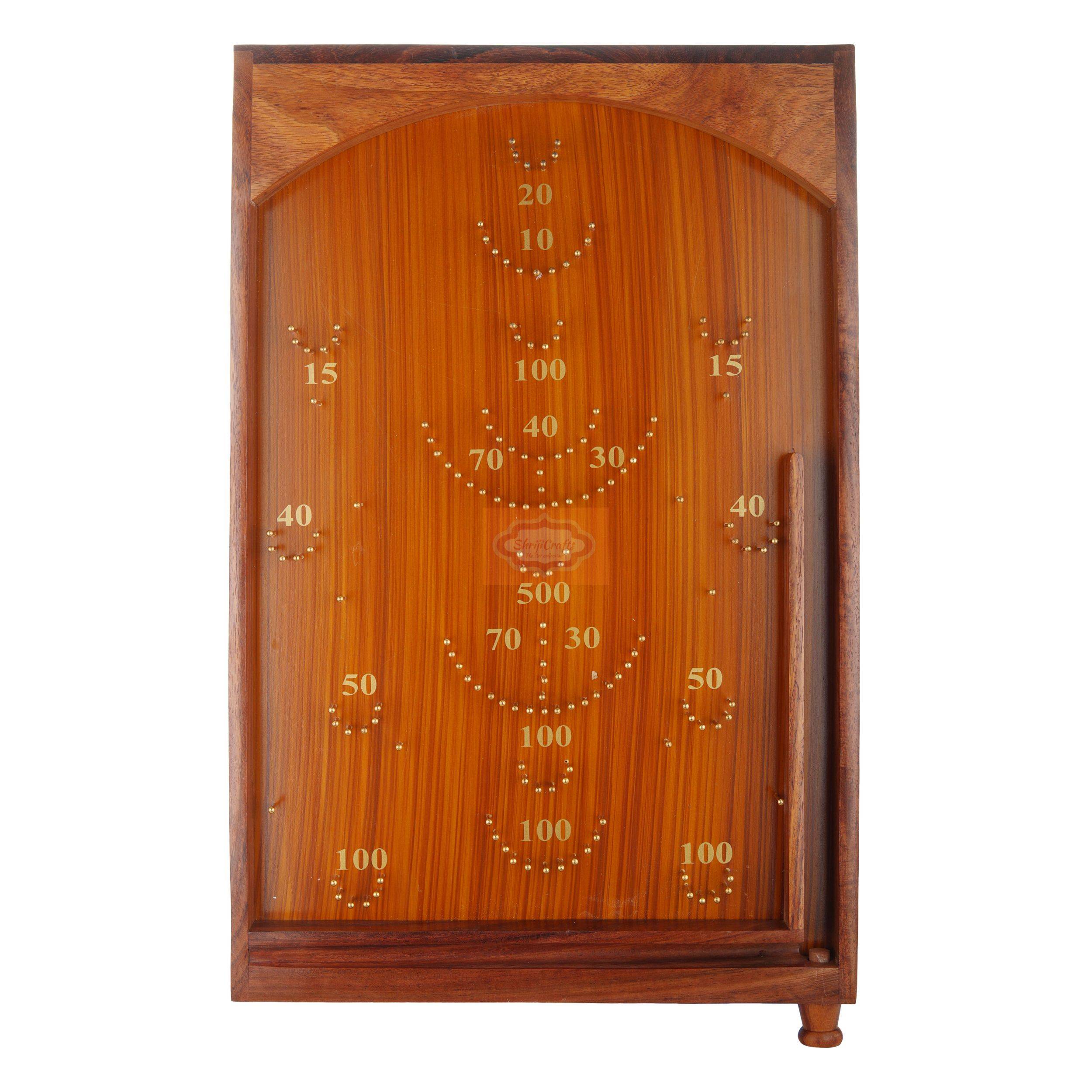 Classic handcrafted wooden Bagatelle pinball game for endless family entertainment - View 5