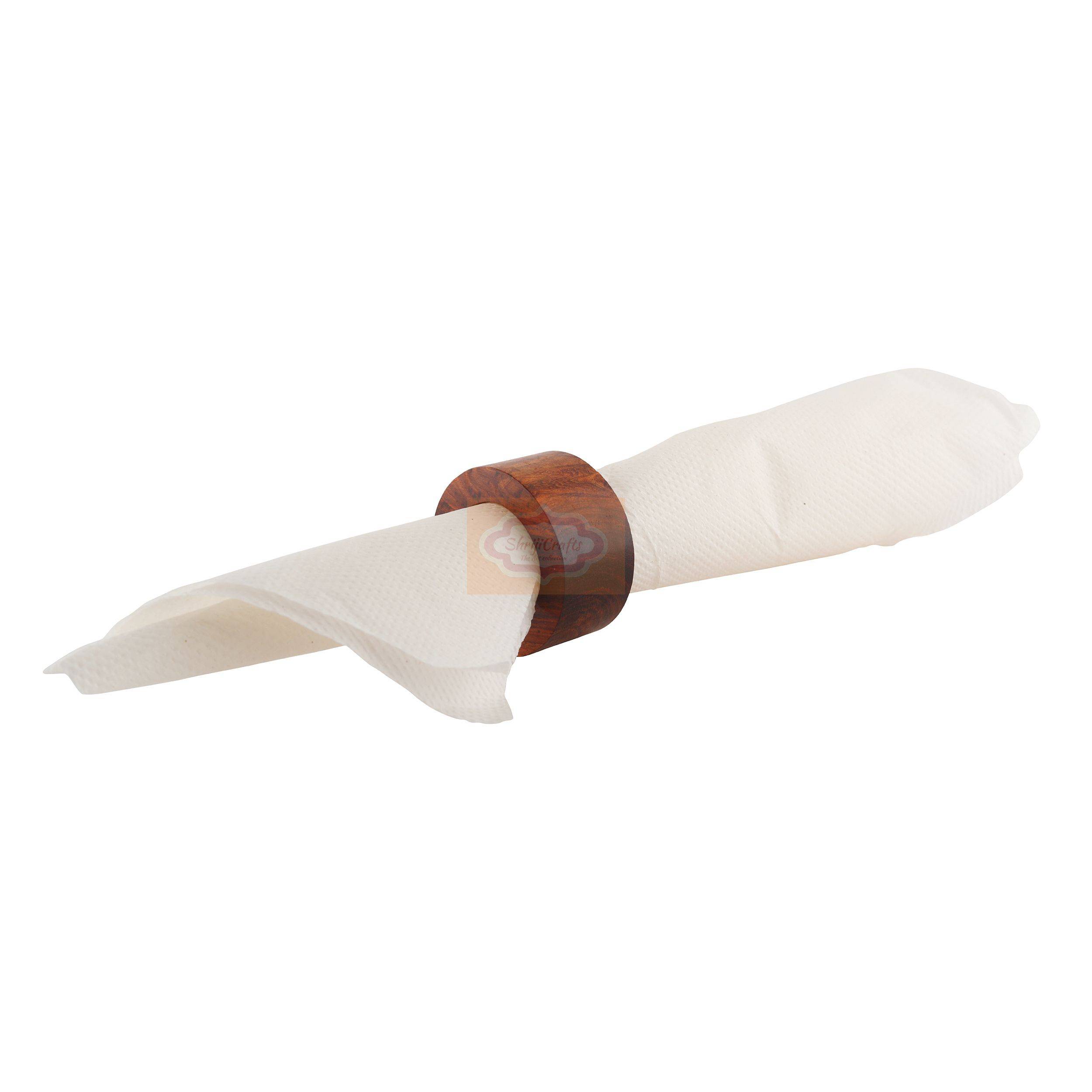 Handcrafted wooden napkin rings available in a set of 12 - View 5