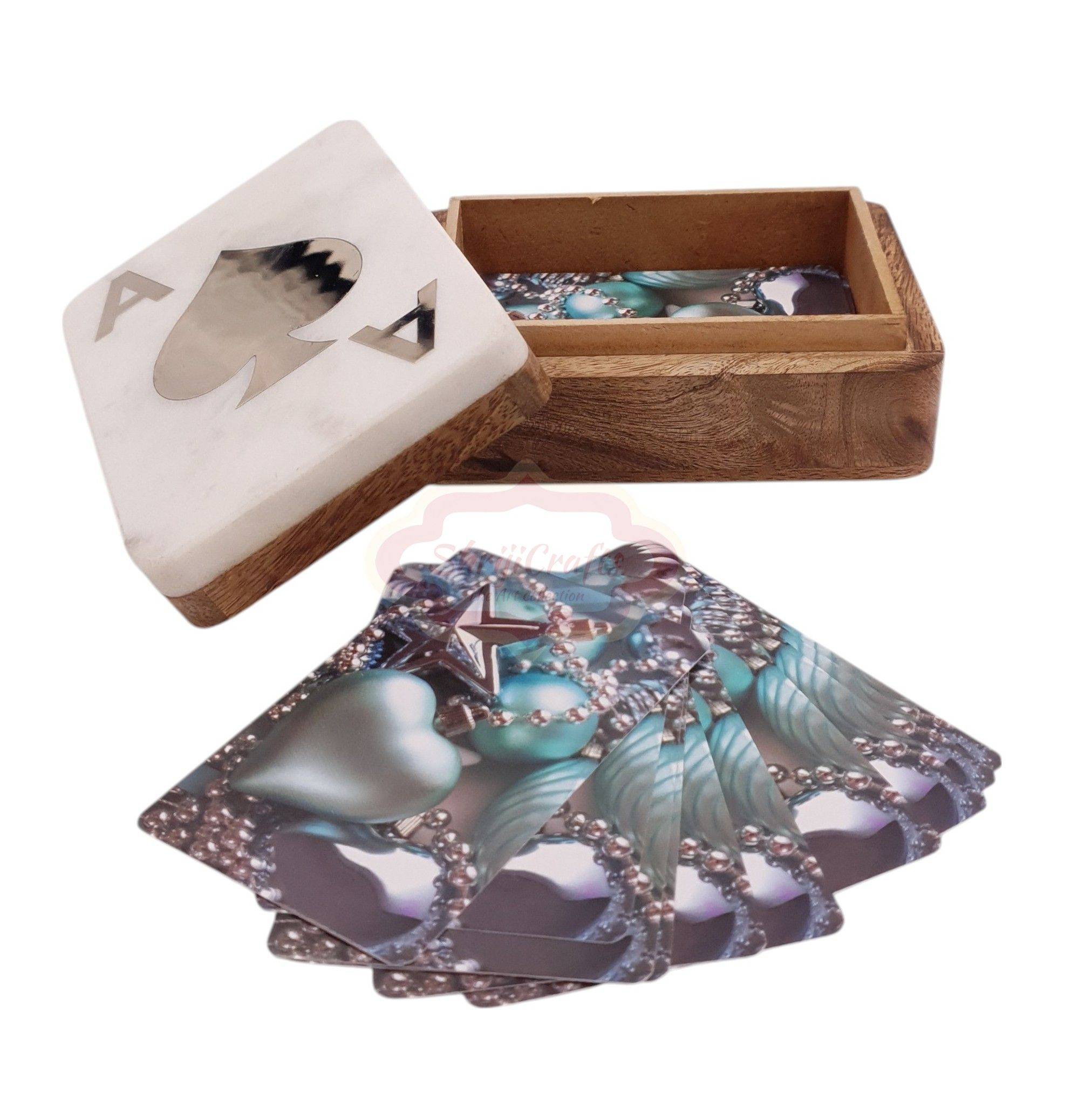 Handcrafted Marble & Wooden Card Box - View 5