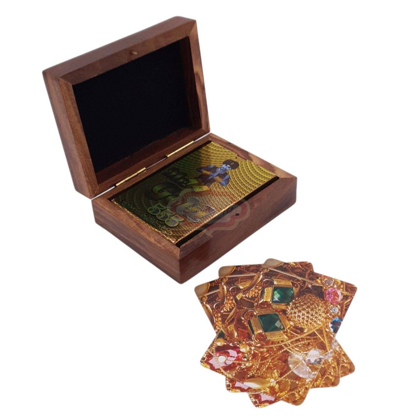 Handcrafted Wooden Playing Card Box - View 7